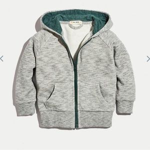 Marine Layer Mini Zip Hoodie in Heather Grey
